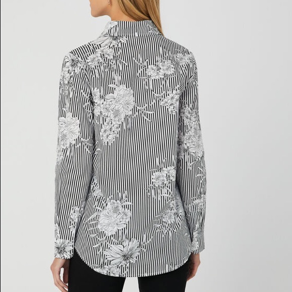 Simon Chang Floral Patterned Long Shirt US12 - Picture 3 of 12